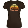 thumbnail image 1 of Seventies Retro Because Science Juniors Soft T Shirt Brown X-LG, 1 of 1