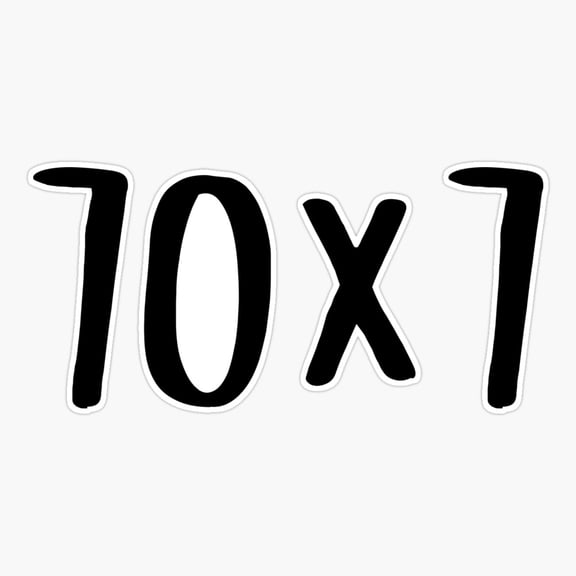 Seventy Times Seven Forgiveness Sticker