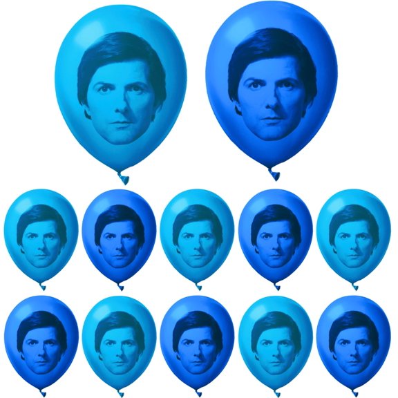 Severance Balloons 12 Pack Blue 12" with Printed Face 1 Pack