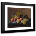 thumbnail image 1 of Severin Roesen 14x12 Black Modern Framed Museum Art Print Titled - Still Life of Fruit with Lemon, 1 of 5