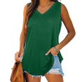 thumbnail image 1 of Sevevn 2025 Women's Summer Plus Size Tank Top V-Neck Classic Tops Basic Casual Flowy Summer Sleeveless T-Shirt Tunic Blouses, 1 of 5