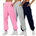thumbnail image 1 of Sevevn 3pc Sweatpants Women Baggy High Waisted Sweat Pants Fall Clothes Casual Joggers Warm Trousers with Pockets, 1 of 4