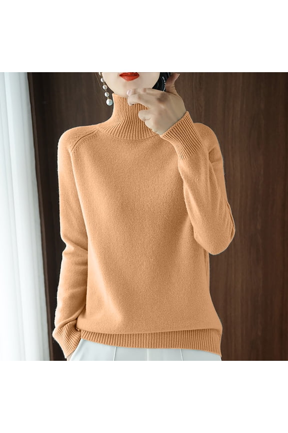 Blouses for Women Women's Fashion R-Neck Long Sleeve Loose Solid Color Blouse Gift for Adults