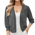 thumbnail image 1 of Sevevn Cardigan Sweaters for Women Women's Chiffon Cardigan Long Sleeve Casual Tops Blouse Cardigan Women Beach Fashion Gray S, 1 of 9