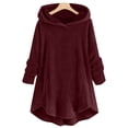 thumbnail image 1 of Sevevn Fashion Winter Women's Round-Neck Pullover Tops Long Sleeve Hooded Blouse Women's Hoodies Pullover Hoodies For Teen Girls Oversized Hoodies For Women, 1 of 5