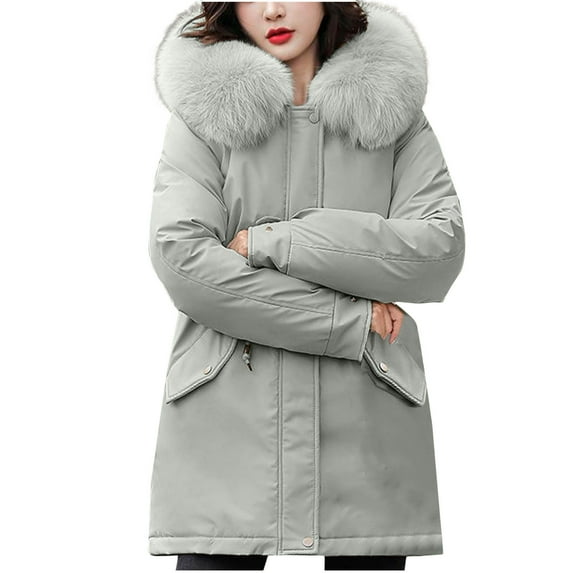Sevevn Fashion Women's Casual Comfortable Long Sleeve Button Pocket Zipper Blouse Top Coat Parkas Family Gifts