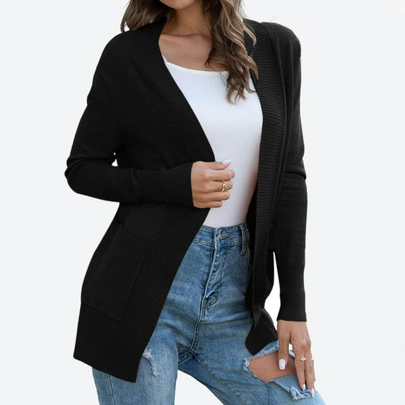Sevevn Fashion Women's Casual Long Sleeve Solid Pocket Ladies Tops Blouse Coat Outwear Jacket Rollbacks