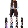thumbnail image 1 of Sevevn Girls Boys Long Puffer Vest with Hood Sleeveless Quilted Padded Gilet Kids Zip Up Warm Outerwear Waistcoat, 1 of 9
