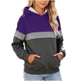 thumbnail image 1 of Sevevn Girls' Color Block Hoodie Pullover Long Sleeve Pocket Loose Fit Casual Hooded Sweatshirt, 1 of 6