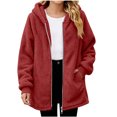 thumbnail image 1 of Sevevn Girls' Fleece Jackets Fall Winter Full Zip Hooded Long Sleeve Loose Warm Outerwear for Girls, 1 of 9