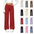 thumbnail image 1 of Sevevn Girls Wide Leg Pants Casual High Waisted Lounge Pants Elastic Waist Trousers for Kids Soft Loose Fit Straight Leg Pants Comfortable Everyday Wear School Travel Playwear Clothing, 1 of 9
