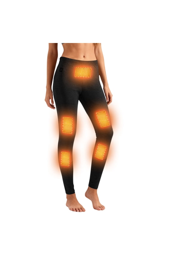 Heated Underwear Pant Thermal Heated Leggings for Outdoor Skiing Motorcycle (Without Power Bank)