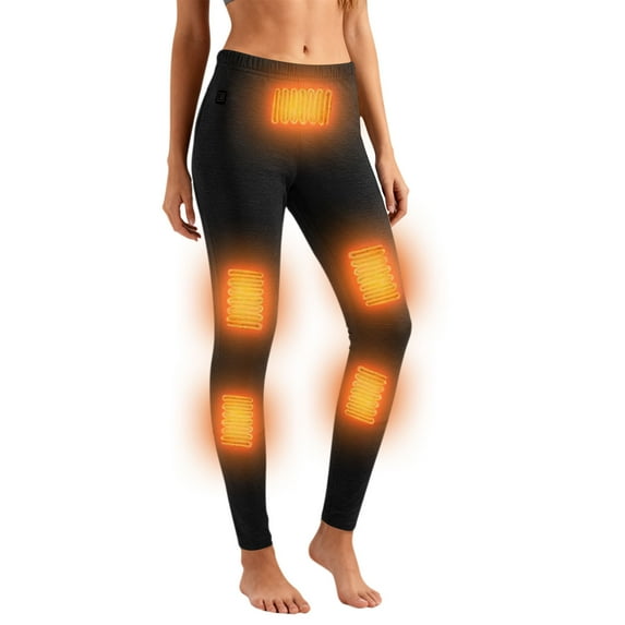 Sevevn Heated Underwear Pant Thermal Heated Leggings for Outdoor Skiing Motorcycle (Without Power Bank)