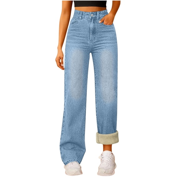 Sevevn Jeans for Women Wide Straight Leg High Waisted Stretchy Baggy Jeans Fashion Loose Denim Pants Fall 2025