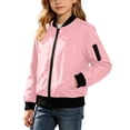 thumbnail image 1 of Sevevn Kids Boys Girls Water Resistant Bomber Jacket Stand Collar Full Zip Long Sleeve Pocket Lightweight Windproof Casual Outerwear, 1 of 9