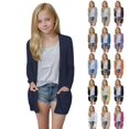 thumbnail image 1 of Sevevn Kids Girls Back to School Lightweight Cardigan Open Front Casual Long Sleeve Fashion Top with Pockets Age 5-14 Years, 1 of 7