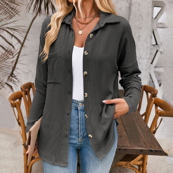 Sevevn Long Sleeve Tops for Women Women's Quilted Lightweight Jackets Winter Warm Zipper Coats Loose Casual Outwear Cropped Tops Great Gifts for Less