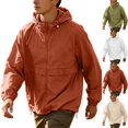 thumbnail image 1 of Sevevn Men Sun Protection Jacket Full Zip Up Hooded Regular Fit Lightweight Breathable Fabric Front Panel Side Pockets Elastic Cuffs Drawstring Hem For Hiking Travel Wear, 1 of 9