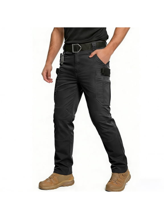 Men's Cargo Pants Water Resistant Multi-Pocket Work Pants for Hiking