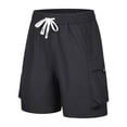 thumbnail image 1 of Sevevn Men's Casual Quick Dry Shorts Elastic Waist Drawstring Utility Shorts with Side Cargo Pockets, 1 of 9