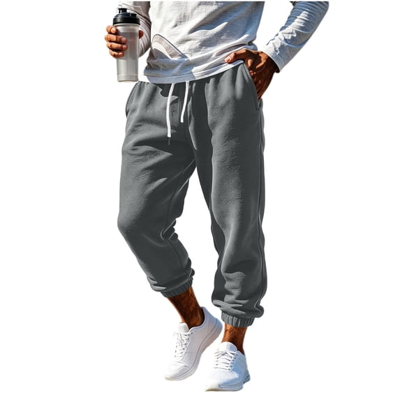 Sevevn Men's Loose Drawstring Lounge Joggers Wide Leg Sweatpants with Pockets