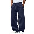 thumbnail image 1 of Sevevn Men's Y2K Barrel Wide Leg Sweatpants Elastic Drawstring Waist Side Strip Multi‑Occasion Daily Commute Wear, 1 of 5