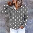thumbnail image 1 of Sevevn Sweatshirts for Women Women's Casual Printed Blouses Button Pocket T-Shirt Long Sleeved Hooded Tops Great Gifts for Less, 1 of 3