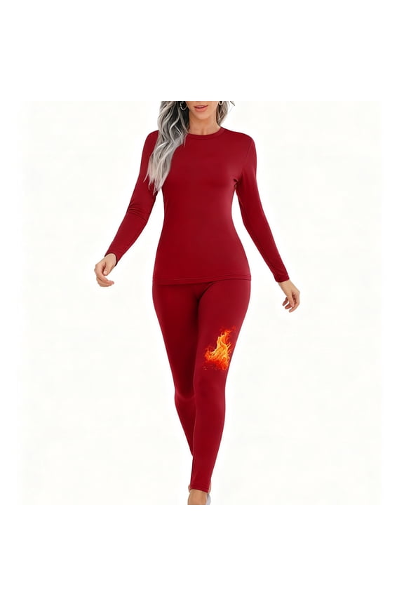 Thermal Underwear for Women Long Johns with Fleece Lined Base Layer Women Cold Weather Top Bottom