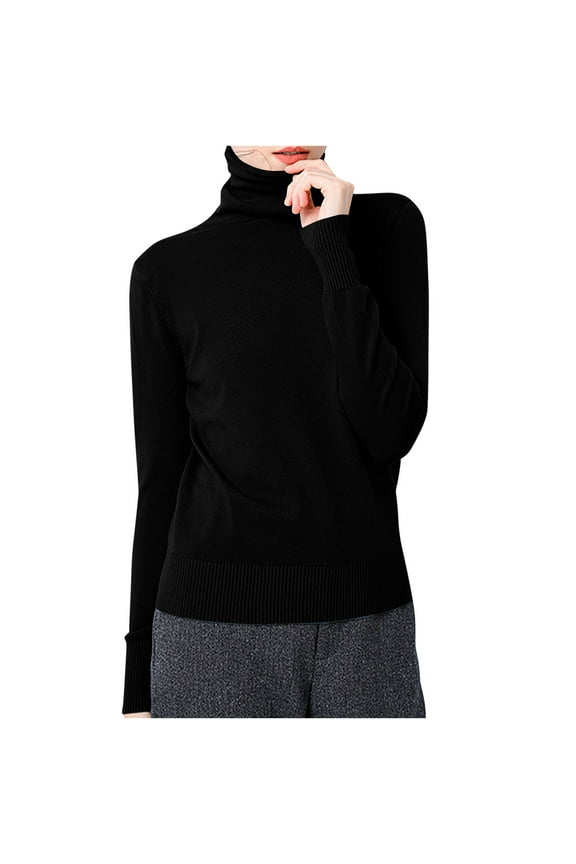 Tops for Women Trendy Women's Fashion R-Neck Long Sleeve Loose Solid Color Blouse Family Gifts