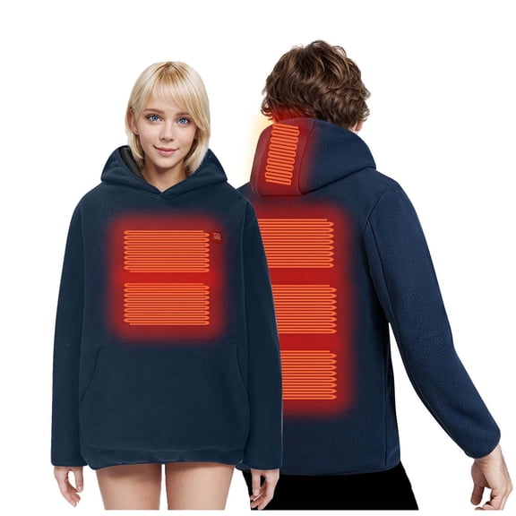 Sevevn Unisex Heated Hoodie Usb Rechargeable Thermal Sweatshirt Washable Hooded Sweatshirt For Men And Women
