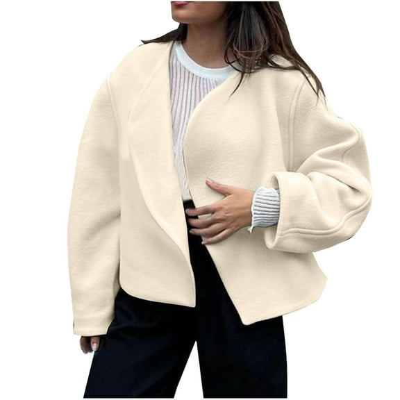 Sevevn Winter Coats for Winter Fashion Women's Casual Long Sleeve Solid Button Ladies Tops Blouse Coat Outwear Jacket Gift for Girls
