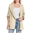 thumbnail image 1 of Sevevn Winter Coats for Winter Women Fashion Solid Color Long Sleeve Turn-Down Cardigan Pockets Loose Casual Outwear Sales Today Clearance, 1 of 8
