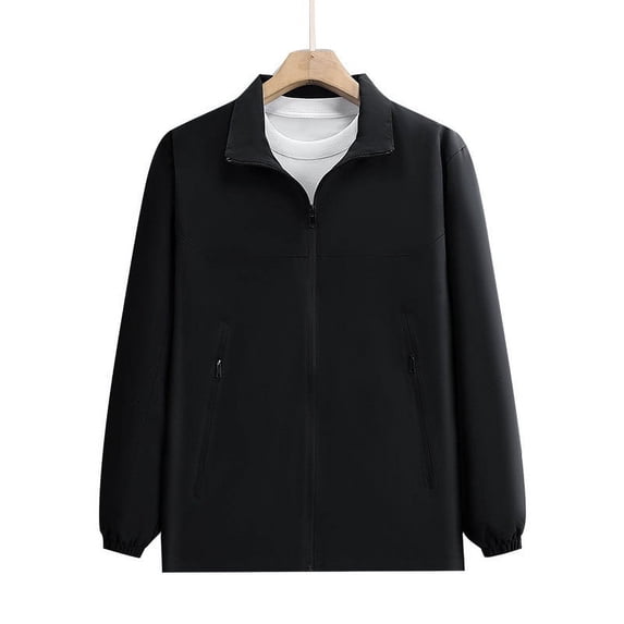Sevevn Winter Coats for Winter Women's Solid Color Windproof Jacket Long Sleeved Zipper Pocket Hoodless Casual Outwear Sales Today Clearance