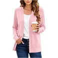 thumbnail image 1 of Sevevn Women Casual Lightweight Open Front Knit Cardigan Long Sleeve Soft Flowy Sweater Side Pockets Daily Wear, 1 of 5