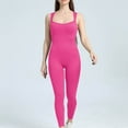 thumbnail image 1 of Sevevn Women Fashion Fallow Comfort Solid Color Yoga Jumpsuit Pants Hot Pink M Clearance Sales Online Deals, 1 of 5