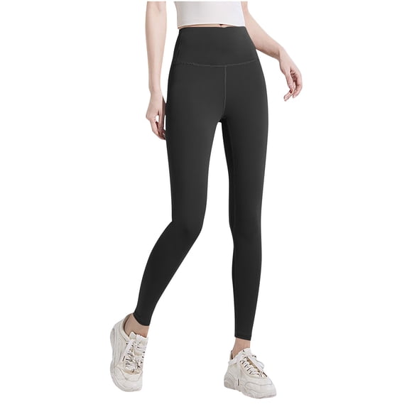 Sevevn Women Fleece Lined Leggings High Waist Thermal Yoga Pants Thick Warm Stretch Workout Tights for Fall Winter Outdoor Wear Dark Gray M