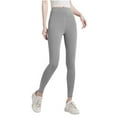thumbnail image 1 of Sevevn Women Fleece Lined Leggings High Waist Thermal Yoga Pants Thick Warm Stretch Workout Tights for Fall Winter Outdoor Wear Gray XXXL, 1 of 3