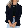 thumbnail image 1 of Sevevn Women Long Sleeve Plus Size Blazer Spring Slim Fit Jackets Button Up Solid Color Cardigan, 1 of 6