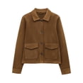 thumbnail image 1 of Sevevn Women's Casual Fashion Zipper Rivet Lapel Long-Sleeved Casual Jacket, 1 of 8