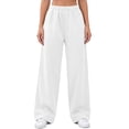 thumbnail image 1 of Sevevn Women's Fall Solid Loose-Fit Wide-Leg Sweatpants, Comfortable Athletic Outdoor Casual Pants with Side Pockets, 1 of 9