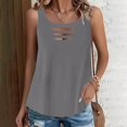 thumbnail image 1 of Sevevn Women's Fashion Casual Pullover Sleeveless Round Neck Shirt Top Blouses Tank Gray XL Summer Gift, 1 of 7