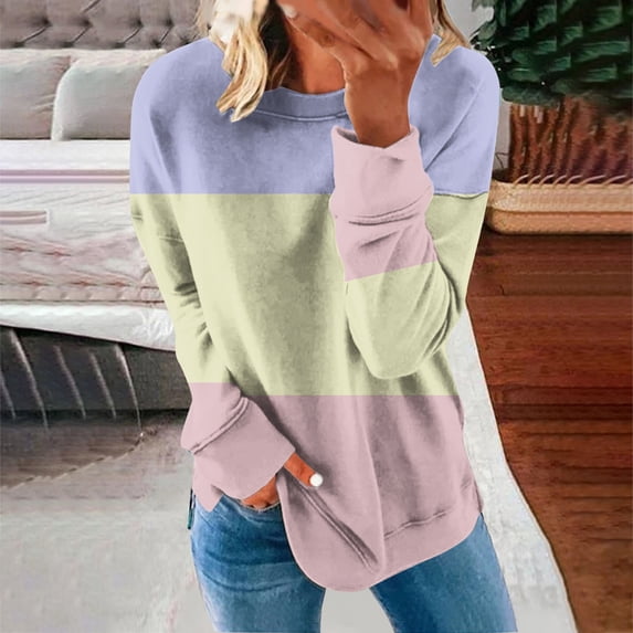Sevevn Women's Fashion Printed Loose T-shirt Long Sleeves Blouse Round Neck Casual Tops Sweatshirt Hoodies Women's Hoodies Pullover Hoodies For Teen Girls Oversized Hoodies For Women
