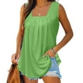 thumbnail image 1 of Sevevn Women's Fashion Solid Color Square Neck Comfortable Loose T-Shirt Sleeveless Blouse Casual Tops, 1 of 6