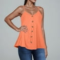 thumbnail image 1 of Sevevn Women's Fashion Solid V-Neck Camisole - Short Sleeves Casual Tank Top Orange XL End of Year Clearance, 1 of 6