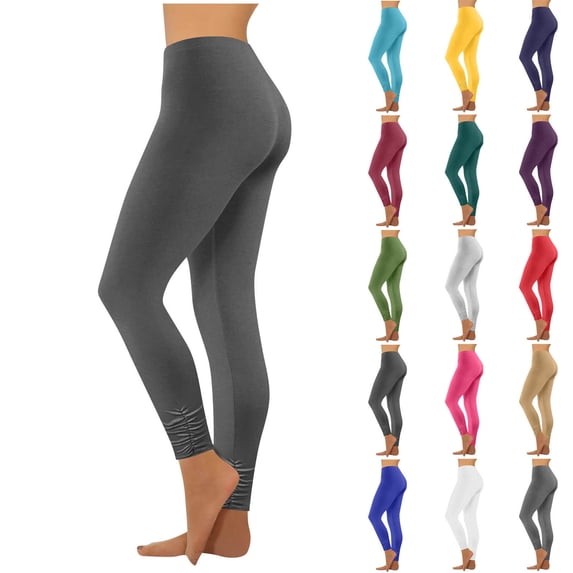 Sevevn Women's High Waisted Leggings Soft Stretchy Skinny Pants Lightweight Slim Fit for Daily Wear Black L