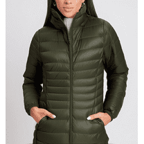 Sevevn Women's Down Jacket Lightweight Hooded Lightweight Down Jacket Women's Medium Long Lightweight Slim Large Size Thin Jacket Sales Today Clearance
