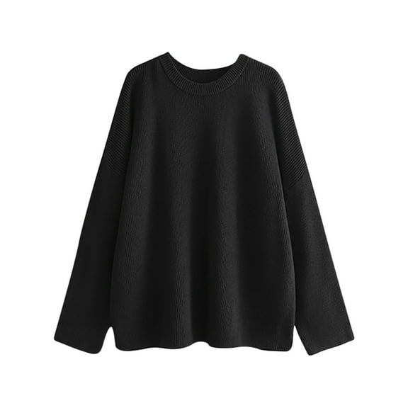 Sevevn Women's Long Sleeve Pullover Casual Lightweight Soft Knit Sweater Double Sided Color Blocked Sweater