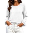 thumbnail image 1 of Sevevn Women's Long Sleeve Ruffle Flowy Blouse Fall Work Casual Tops 2026, 1 of 7