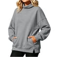 thumbnail image 1 of Sevevn Women's Oversized Turtleneck Fleece Long Sleeve Sweatshirt Winter Casual, 1 of 4