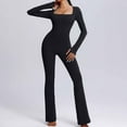 thumbnail image 1 of Sevevn Women's Solid Color Close-fitting Yoga Jumpsuit Black S Sales Today Clearance, 1 of 6